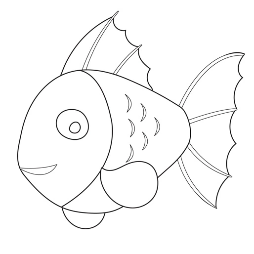 A fish coloring book smiles because it is summer